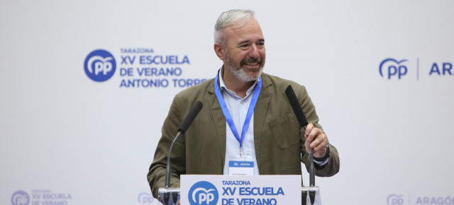 El Presidente del PP Aragón, Jorge Azcón